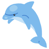 ブルーのイルカ 背景なし の無料素材 イラスト沖縄 おきなわ
