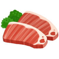 霜降りの牛肉 ステーキ用 パセリ添え の無料素材 イラスト沖縄 おきなわ