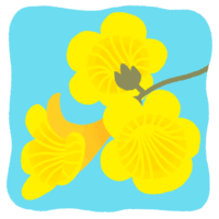 イッペーの花（黄色・背景あり）