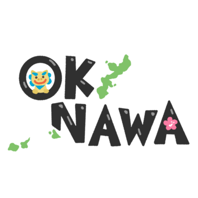 「OKINAWA」英字＋島・黒文字