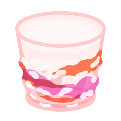 琉球ガラスのコップ（ピンク）
