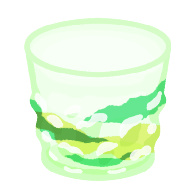 琉球ガラスのコップ（グリーン）