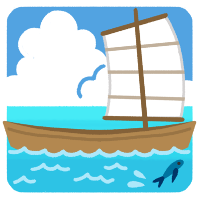 帆かけサバニ・海