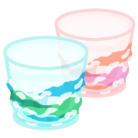 琉球ガラスのコップ２つ