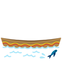 海に浮かぶサバニ