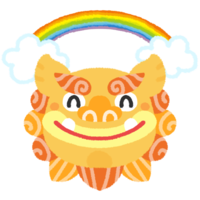 【ニコニコ】虹とシーサー