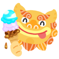 【トリプル】アイスクリームとシーサー